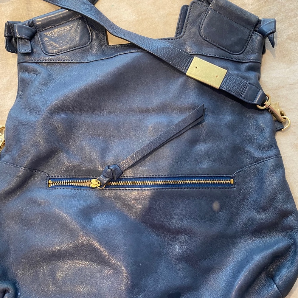 Blue Leather Bag